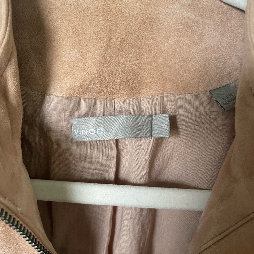 Vince Women's Light Pink Leather Jacket - Picture 5 of 8